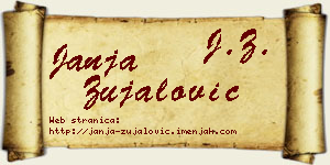 Janja Zujalović vizit kartica